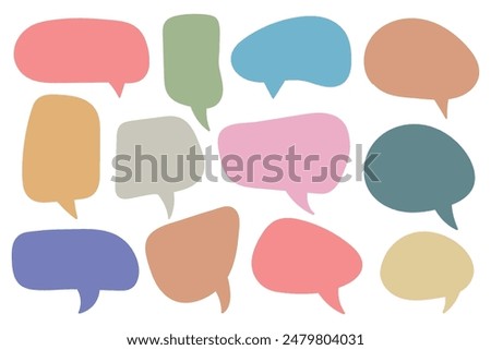 Colorful communication speech bubbles collection