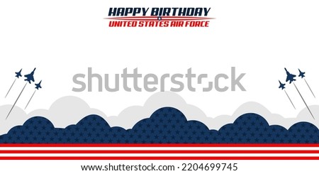 US Air Force Birthday Vector Background with copy space area. Suitable for use at the US Air Force Birthday event on September 18th