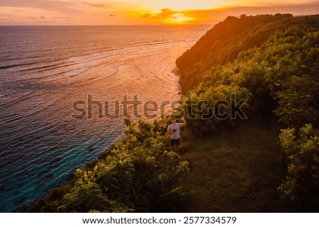 Similar – Image, Stock Photo Amazing scenery with waving sea