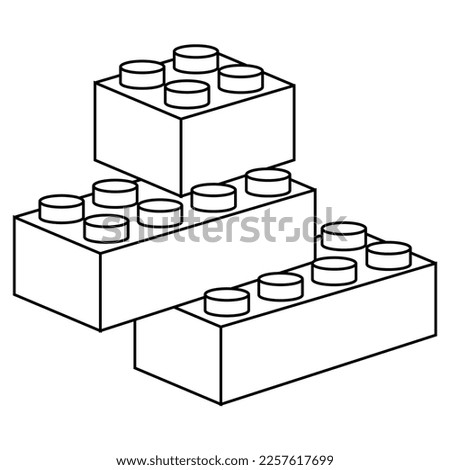 vector illustration form a lego toy logo icon