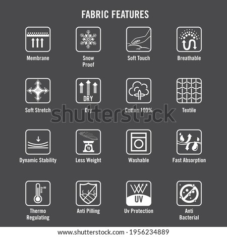 Vector file of cloth functional icons.