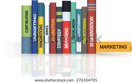 Education books - Marketing. Education Concept