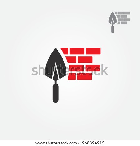 Masonry tool trowel logo icon Photo stock © 