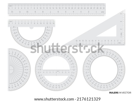 all stationery rulers for office works the long ruler triangle, half circle ruler , full circle rulers