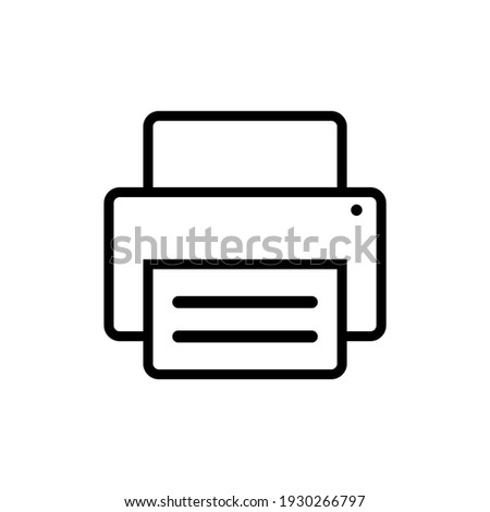 Printer Fax Web Icon Vector Design