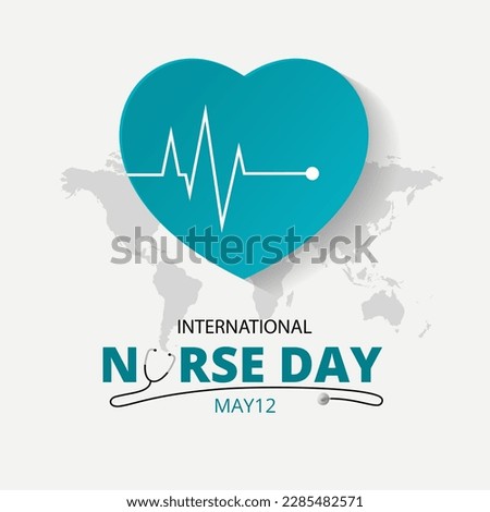 World International Nurses Day May 12th Background vector illustration