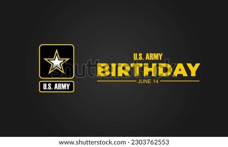 U.S. Army Birthday June 14 Background Vector Illustration