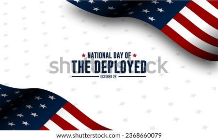 National Day Of The Deployed background vector illustration