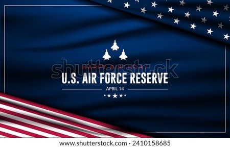 Happy birthday US Air Force Reserve April 14 Background Vector Illustration