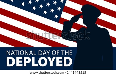 National Day Of The Deployed background vector illustration