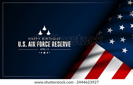 Happy birthday US Air Force Reserve April 14 Background Vector Illustration