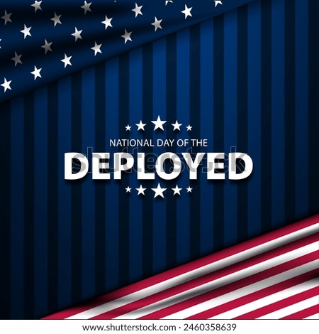 National Day Of The Deployed background vector illustration