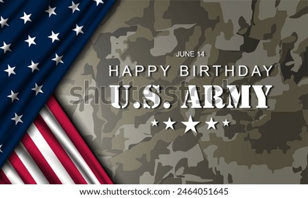 U.S. Army Birthday June 14 Background Vector Illustration