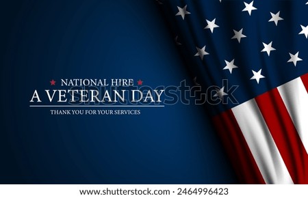 Happy National Hire A Veteran Day Background Vector Illustration 