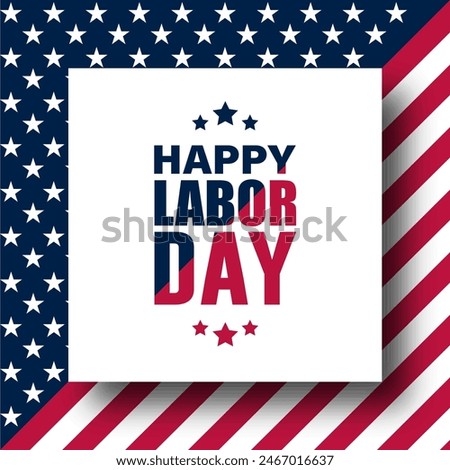 Happy labor day in United States of America background vector illustration