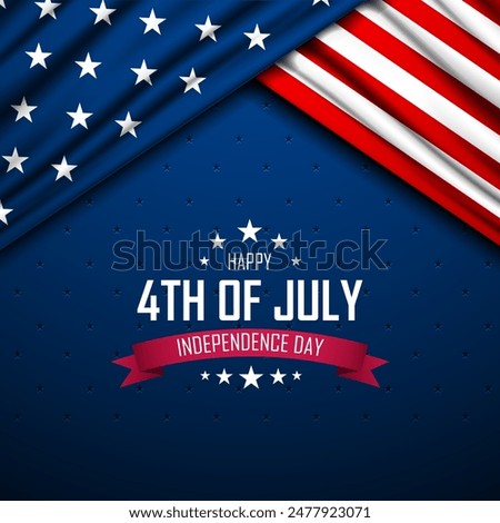 Happy Fourth of July Independence day USA Background Design Vector illustration