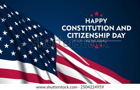 Happy Constitution and citizenship day United States Of America background vector illustration