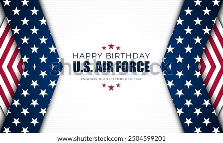 US Air Force Birthday September 18th Background Vector Illustration