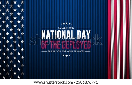 National Day Of The Deployed background vector illustration