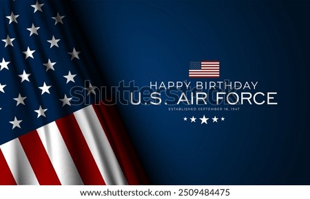 US Air Force Birthday September 18th Background Vector Illustration