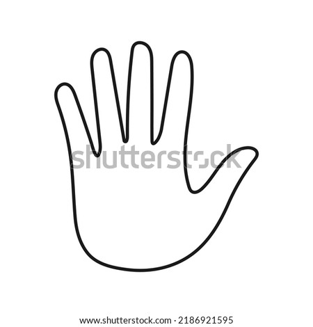 Hand line icon on white background.