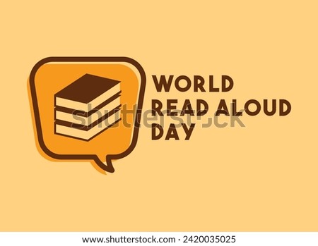 World Read Aloud Day. The first Wednesday in February. Flat design vector. Poster, banner, card, background. Eps 10.