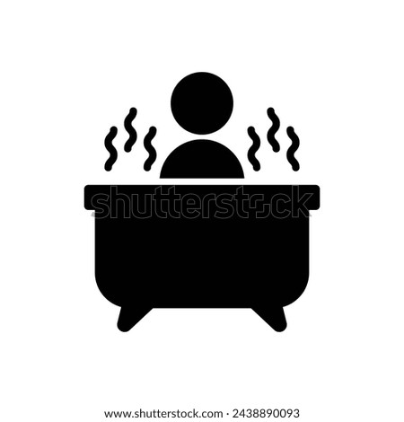 Hot tub icon on white background. Eps 10.