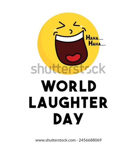 World Laughter Day. First Sunday of May. White background. Flat design vector. Poster, banner, card, background. Eps 10.