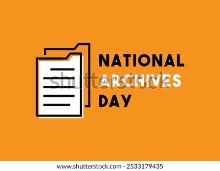 National Archives Day. Flat design vector. Eps 10.