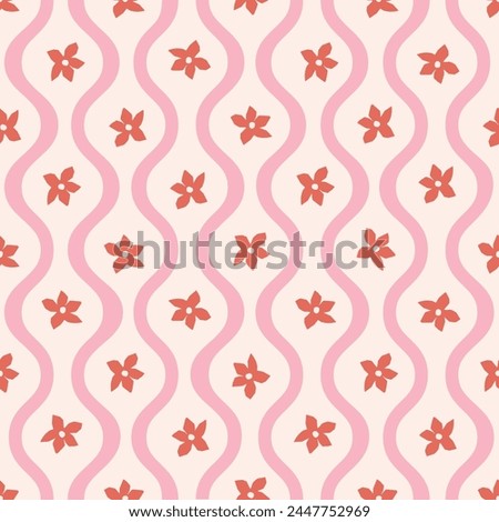 Seamless Vector Colorful Circus Pattern Wiggly Wavy Modern Simple Geometric Pattern Wallpaper Cute Girly Stripe Vertical