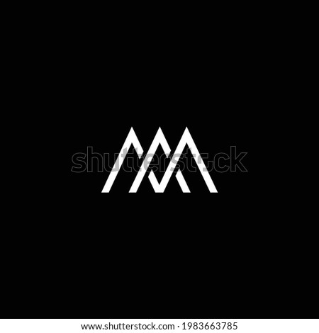 MA AM M A Initial Letters Luxury Fashion Monogram Logo. Beautiful Logotype design for luxury company branding. Elegant identity design in white. Imagine de stoc © 