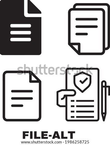 text file alt icon . web icon set . icons collection. Simple vector illustration.