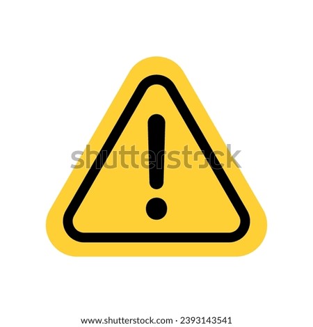 Warning sign. Road sign on white background