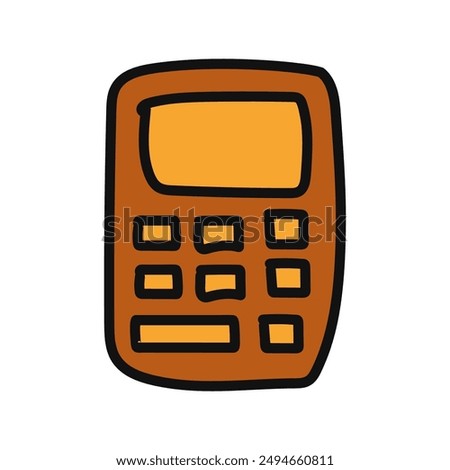 Calculator. Calculator doodle icon. Vector