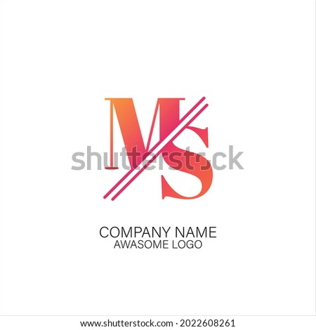 New trendy vector design Ms gradient logo Stock fotó © 