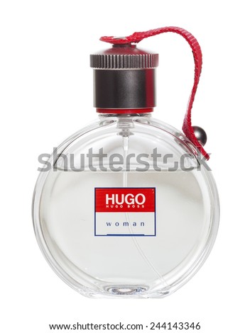 ZAGREB, CROATIA - JANUARY 10, 2015: Bottle of Hugo Boss Energise Woman on white background.