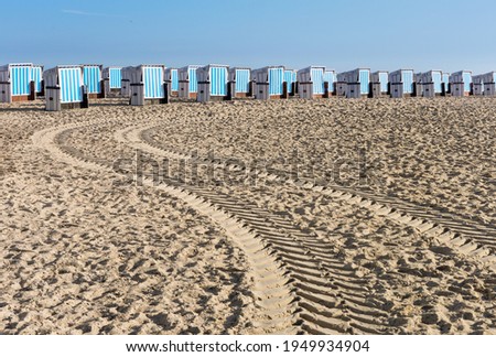 Similar – Image, Stock Photo Deserted beach in Warnemünde