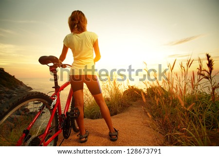 Similar – Image, Stock Photo Ladies standing in sea near sandy coast