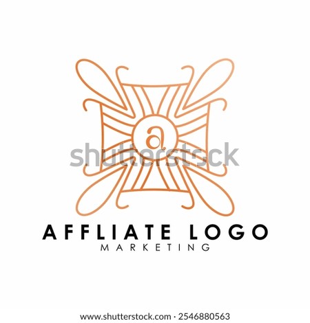 Professional digital marketing affiliate logo, this logo is used for affiliate program businesses