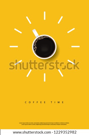 Coffee Poster Advertisement Flayers Vector Illustration