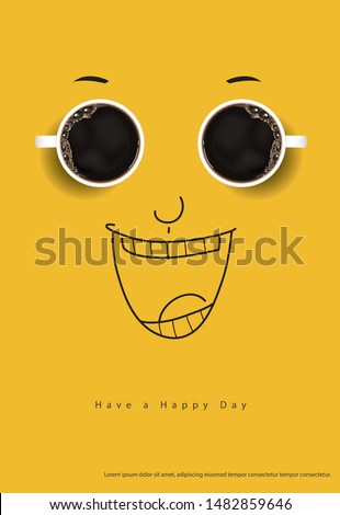 Coffee Poster Advertisement Flayers Vector Illustration