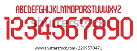 font vector team 2022 kit sport style font. football style font with lines. poland font world cup. neymar.sports style letters and numbers for soccer team