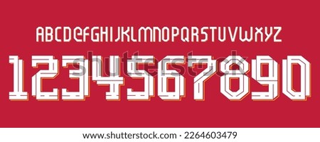 font vector team 2023 kit sport style font. football style font with lines inside. liverpool font england teams. sports style letters and numbers for soccer team