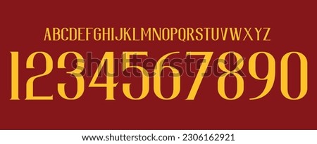 font vector team 2018 - 2019 kit sport style font. football style font with lines and points inside. Totti. roma font. sports style letters and numbers for soccer team