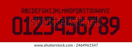 font vector team 2024 - 2025 kit sport style. football style font with lines.bayern font, munich germany font. sports style letters and numbers for soccer team