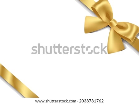 Vector frame background wrapped with golden ribbon