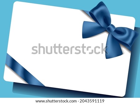 Vector frame background wrapped with blue ribbon