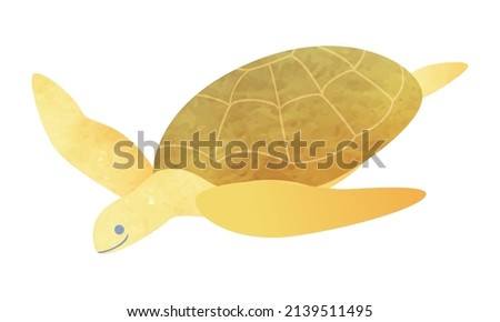 Vector illustration of adorable sea turtles