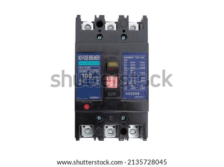 Automatic circuit breaker isolated on white background Foto d'archivio © 
