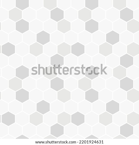 Honeycomb gray and white. Seamless pattern.